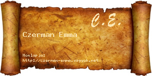 Czerman Emma névjegykártya
